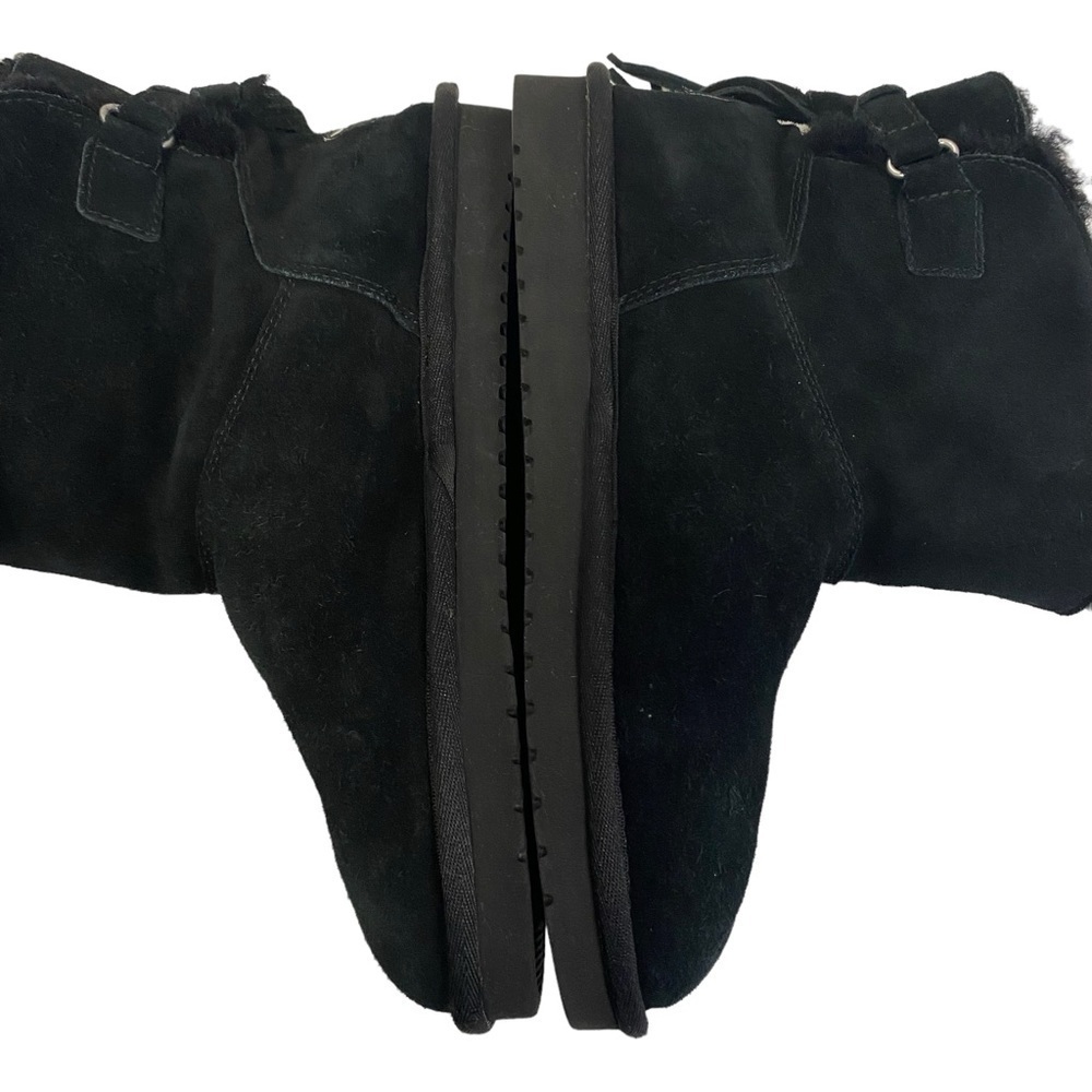 Koolaburra by UGG Women's Jaelyn Mini Black Suede Fur Boots Size 10 - Picture 4 of 16